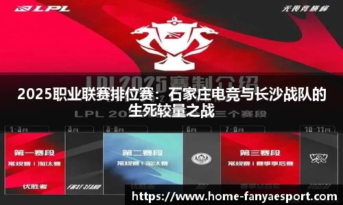 2025职业联赛排位赛：石家庄电竞与长沙战队的生死较量之战